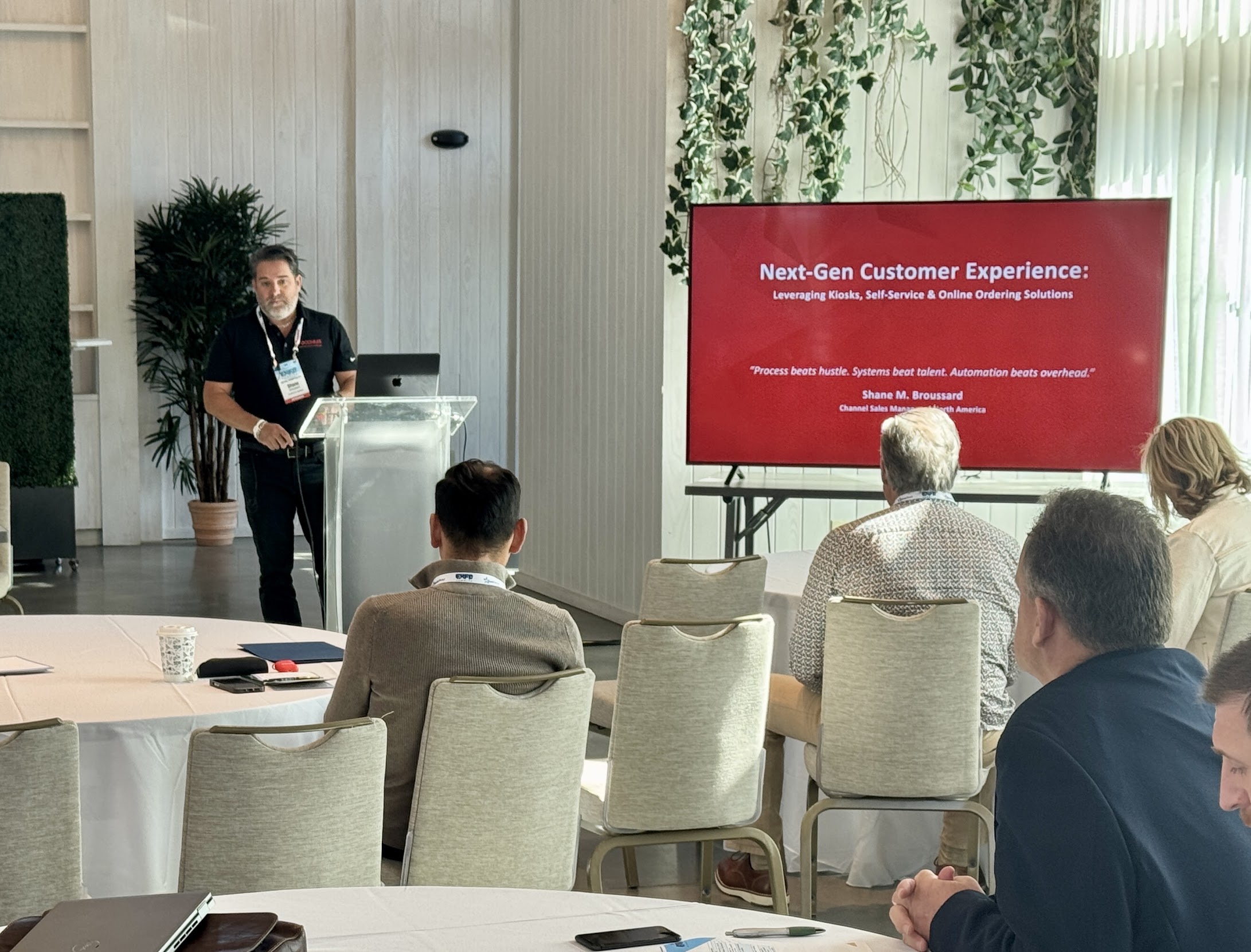 Shane Broussard presenting on next-generation customer experience